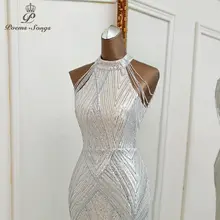 Silver Mermaid Evening Dress for Women #4