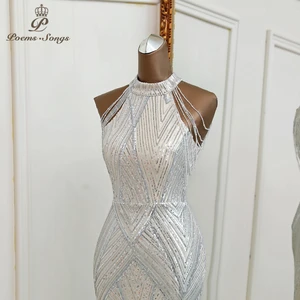 Vorgesetzte Meerjungfrau Nachtkleid für Frauen, sexy Partykleid, Hochzeitskleid 8 Hauptverkaufskleid Meerjungfrau Brautjungfer Hochzeit - №4
