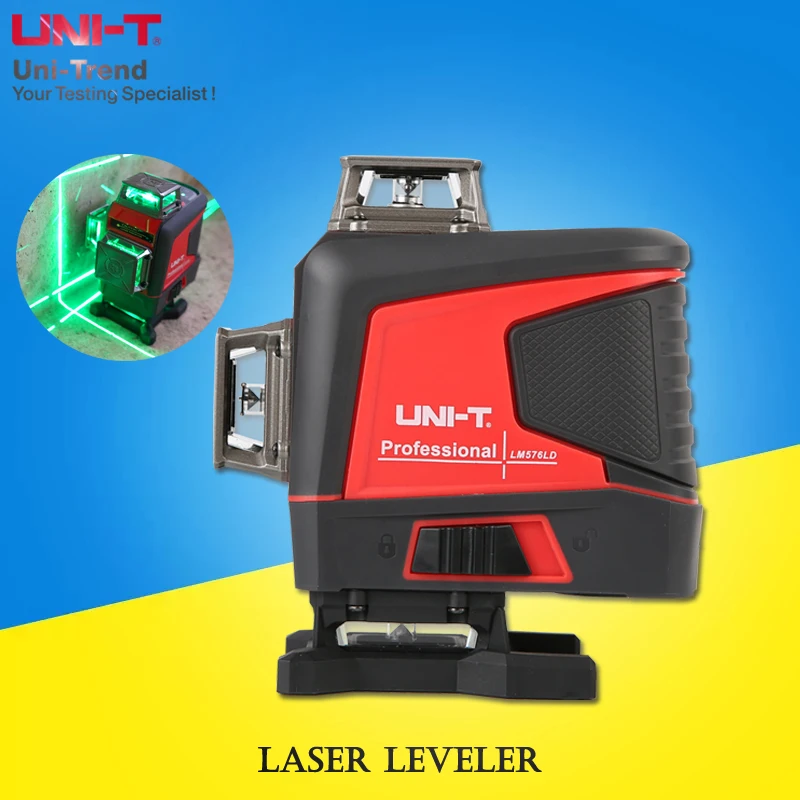 UNI-T LM576LD high-precision 16-line green laser leveler; building/decoration horizontal and vertical measuring instrument