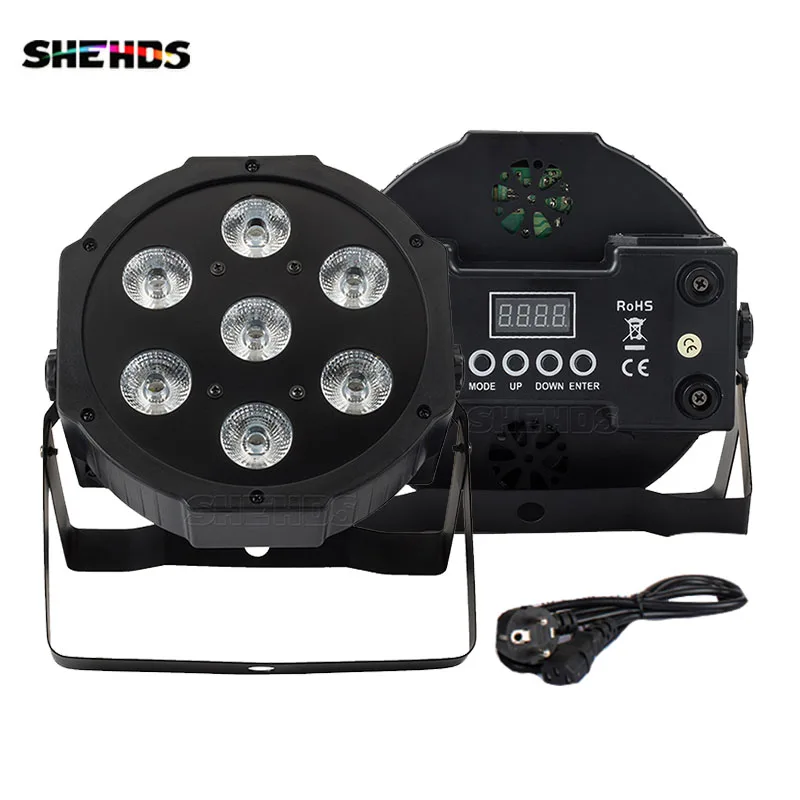 rgbwa mais uv led par light dmx512 plugue movel power in out profissao para festa ktv bar dj disco shehds luzes de palco unidades 7x18w 01