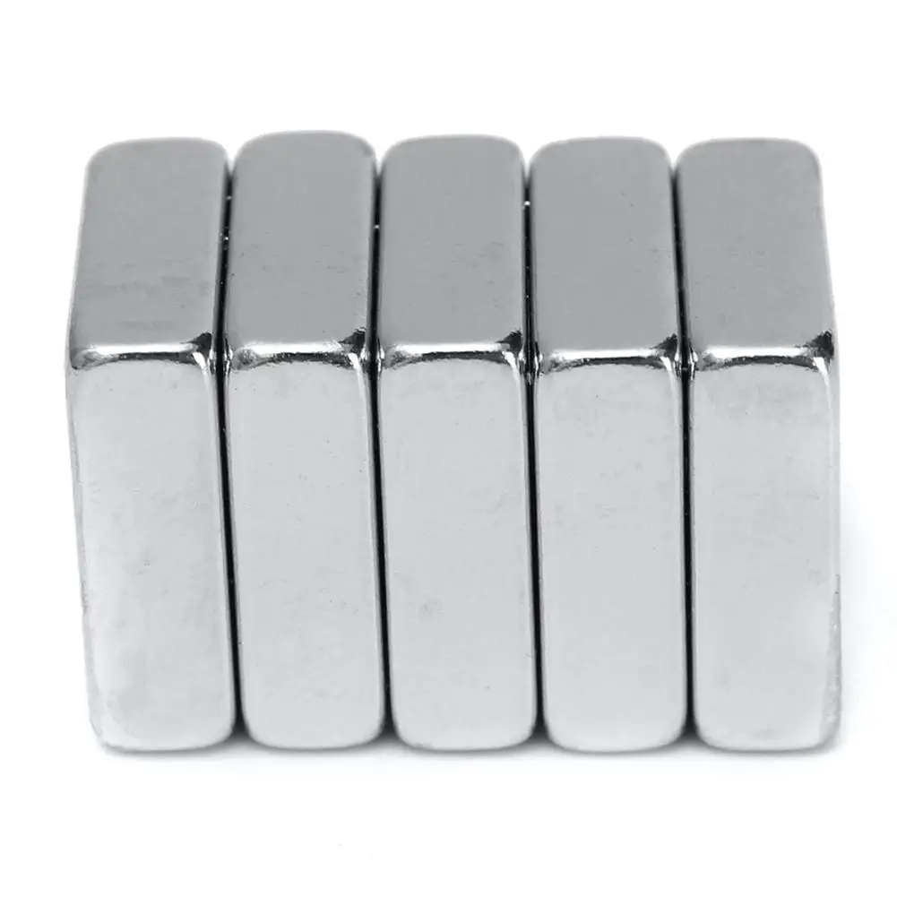 5Pcs 15x15x5mm N52 Square Hole Super Strong Blocks Rare Earth Neodymium Magnets For Acoustic field Electronics Electrical Field