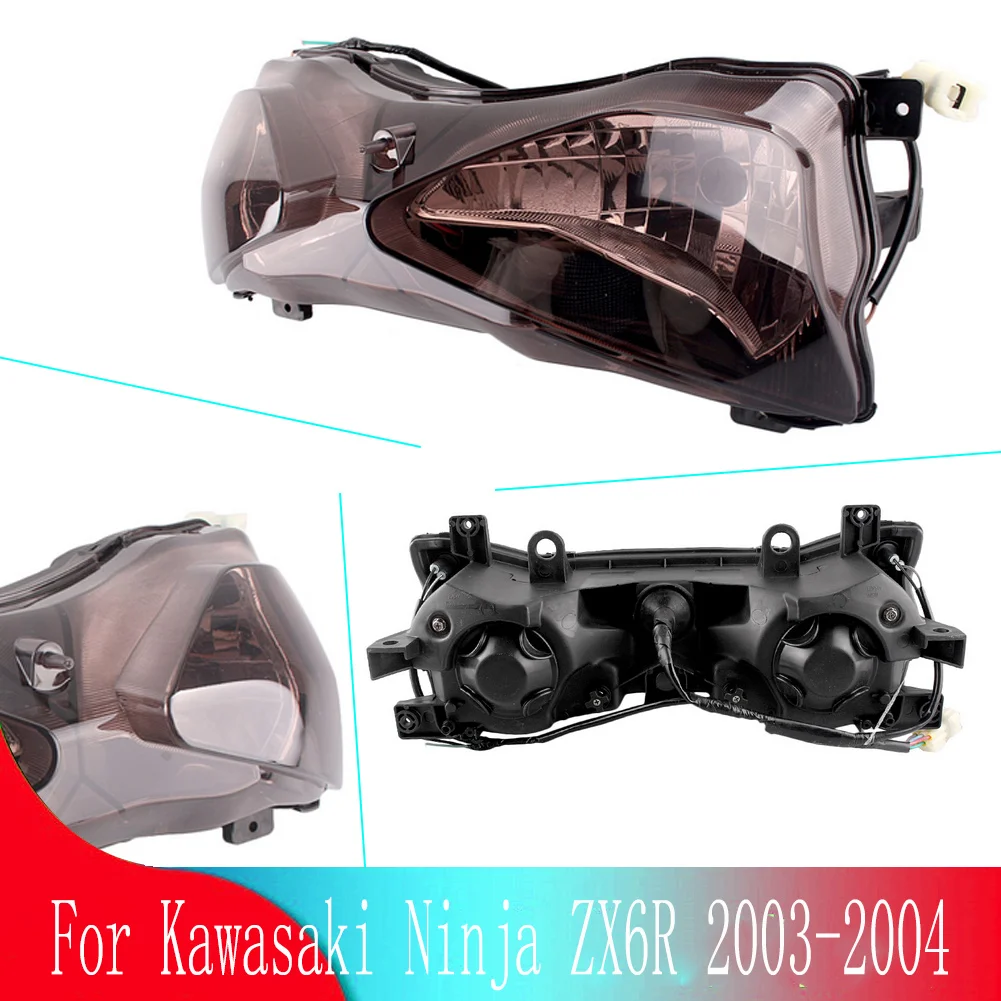 

For Kawasaki Ninja ZX-6R ZX6R 636 2003 2004 Cafe Racer Motorcycle Accessories Front Headlight Headlamp Head Light Lighting Lamp