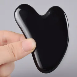 Facial Jade Guasha Board Black Obsidian Massage Tools Point Foot Back Acupress Face Lift Spa Massager Beauty Skin Health Care
