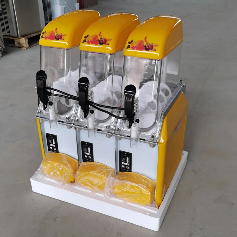 

15X3 Snow Melting Machine Fully-Automatic Three Tank Slush Smoothies Granita Machine Sand Ice Machine 110V or 220V