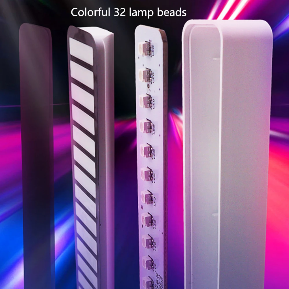 RGB Sound Control LED Light, Voice Activated Rhythm Lights, App Control, Pickup, Color, Ambient Light Bar, Music