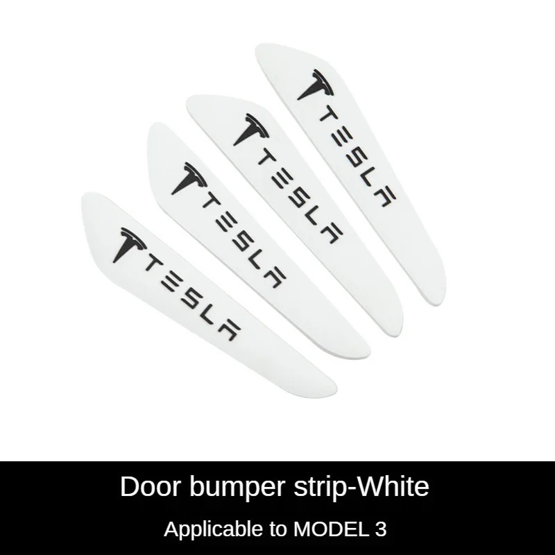 4pcs for Tesla Tesla Model3 ModelS Model X Epoxy Door Anti-collision Strip Anti-scratch Stickers Door Trim Car  Accessories