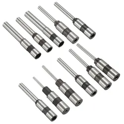 2 adet 11mm düz şaft içi boş kağıt matkap ucu araçları düz şaft yumruk delme makinesi için 2.5-10mm delme çapı