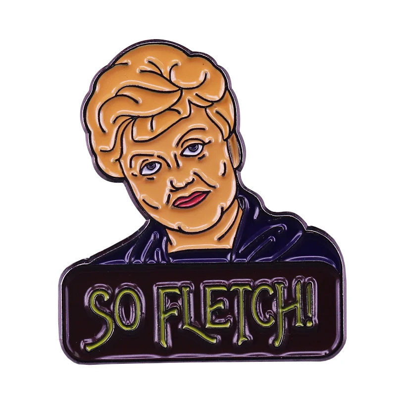 So Fletch Jessica Enamel Pin Murder She Wrote Detective TV Shows Jewelry