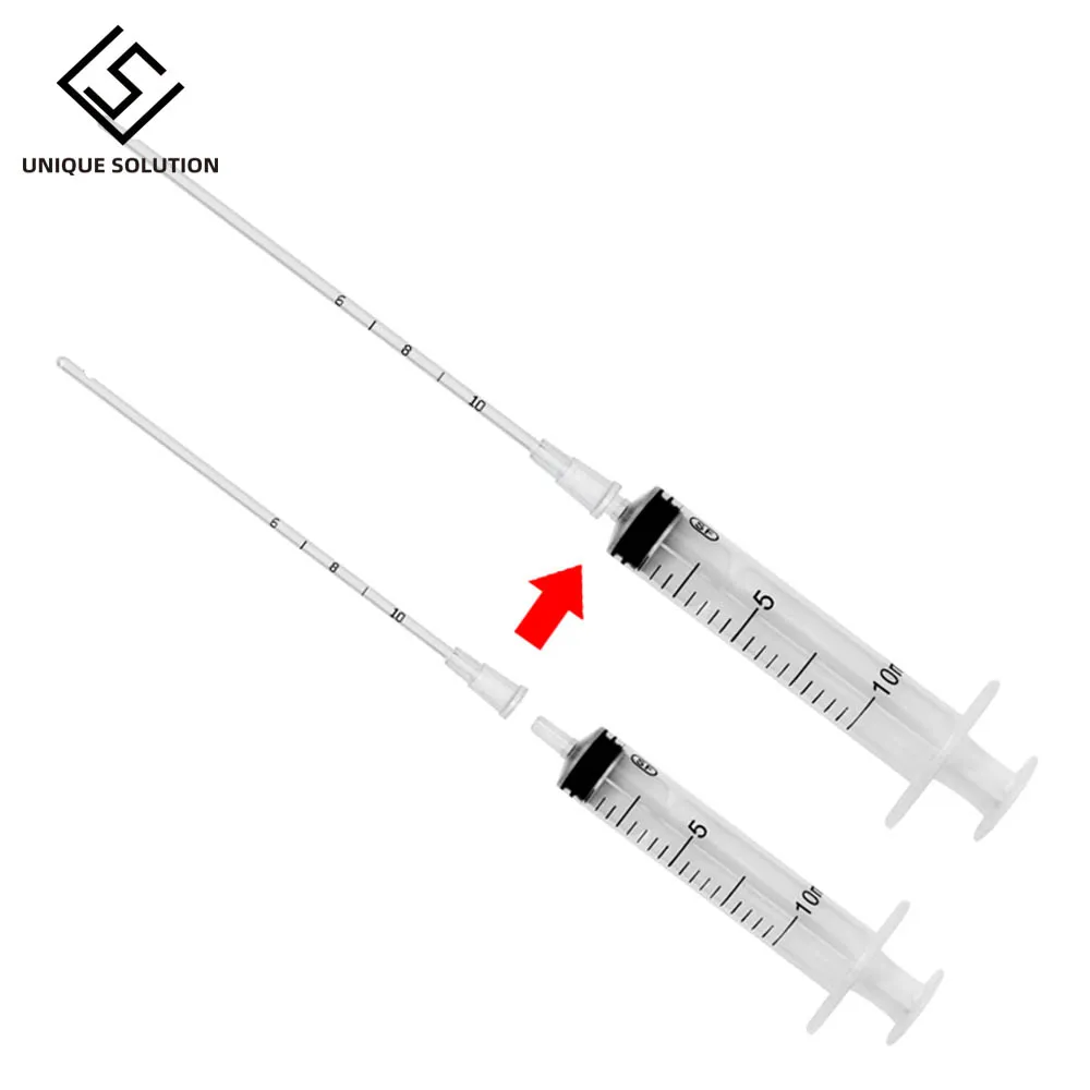 부드러운 유연한 개 염소 양 새 토끼 인공 수정, AI 번식 먹이, 바퀴벌레 카테터 막대, 80mm, 120mm, 150mm, 10 개