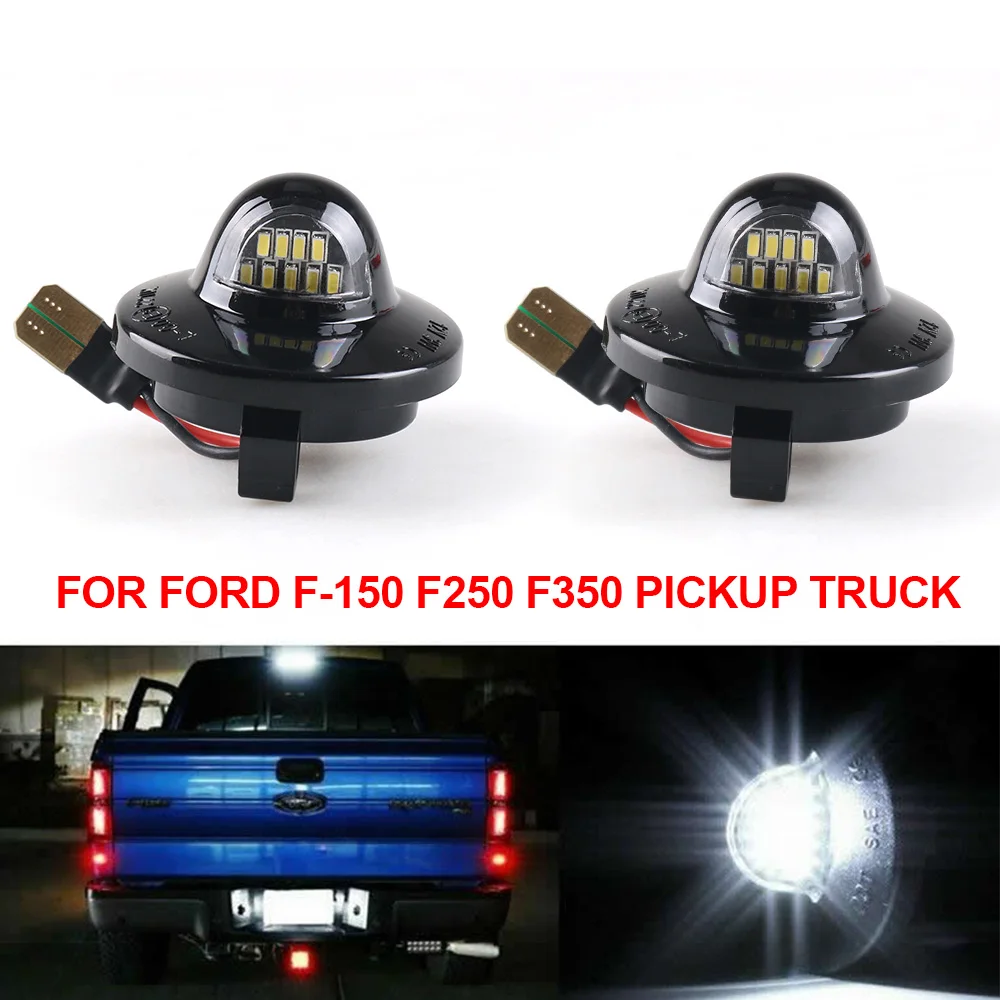 2x9 diod LED oświetlenie tablicy rejestracyjnej u nas państwo lampy dla Ford F-150 F-250 F-350 F-450 F-550 Superduty Ranger ciężarówka typu pickup 6000K biały LED światła