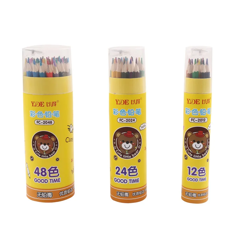 12 Pcs/Set Color Wooden Pencil 12 Color Pencil Drawing Sketch Pencil Environmental Protection