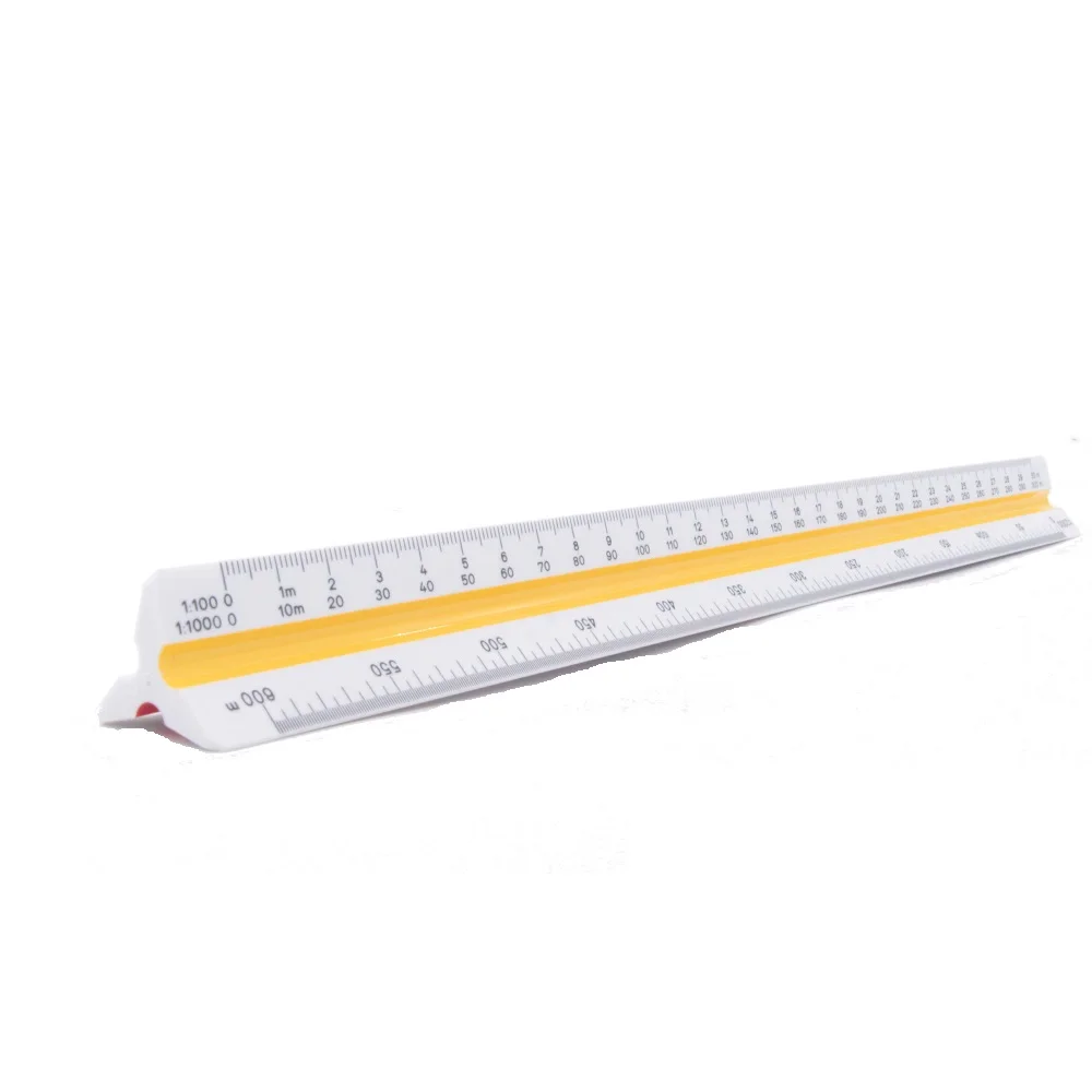 30cm Scale Ruler Architectural Drawing Design Scale Triangular Ruler Variety Scale  6 Sizes