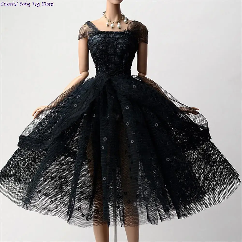 Elegant Doll Dresses Lady Black Little Dress Evening Dress Clothes For  Dolls For 1/6 Doll Gift Doll Accessories