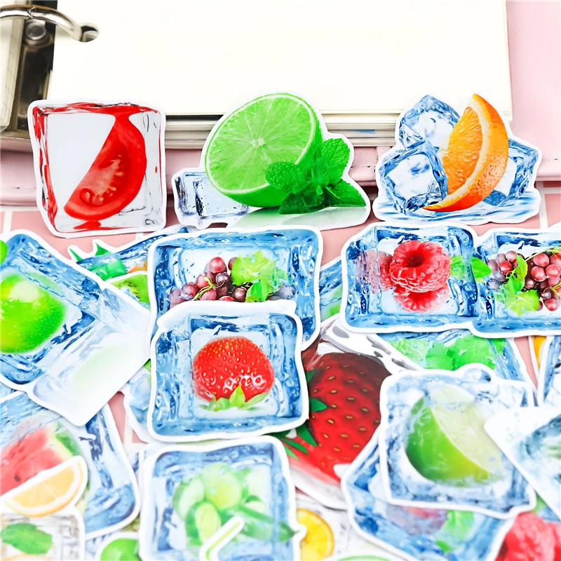 30pcs/Pck Kawaii Fruit Ice Cute Waterproof Daily Decorative Stationery Craft Stickers Scrapbooking DIY Diary Album Label