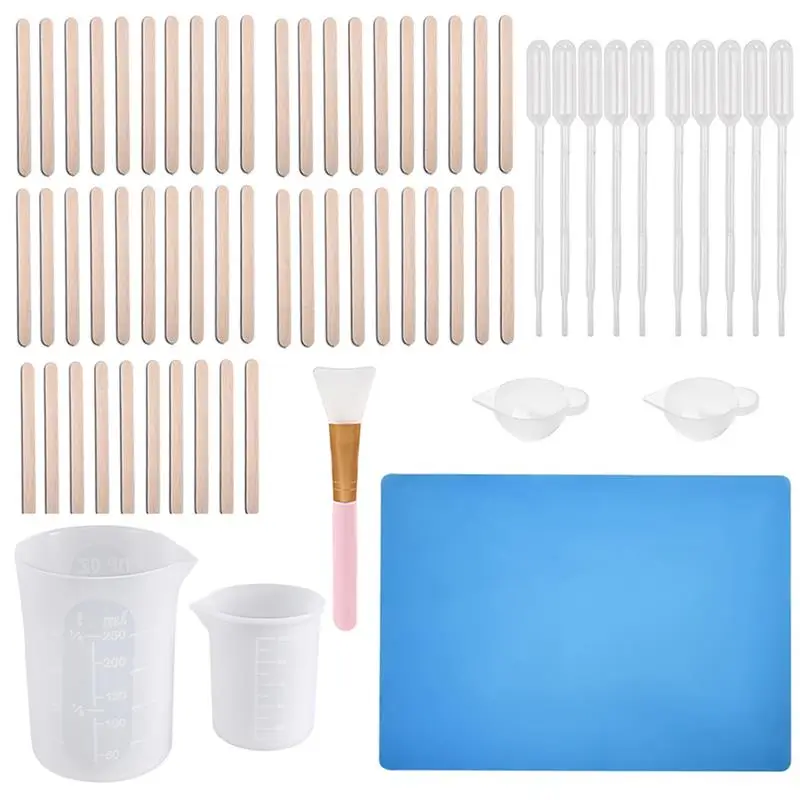 

DIY Jewelry Making Epoxy UV Resin Jewelry Making Silicone Measuring Cup Dispensing Cup Stirring Rod Dropper Tools Set