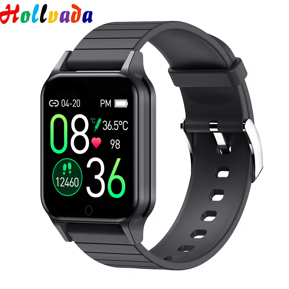 

Hollvada T96 Smart Watch With Temperature Measure Heart Rate Blood Oxygen Pressure Monitor Sleep Tracking Watch Smart Men Women