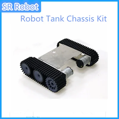 Alloy Metal Robot Tank Chassis With Nylon Track Crawler Caterpillar Belt Tracked Vehicle Robot Chassis For Arduino DIY Smart Car