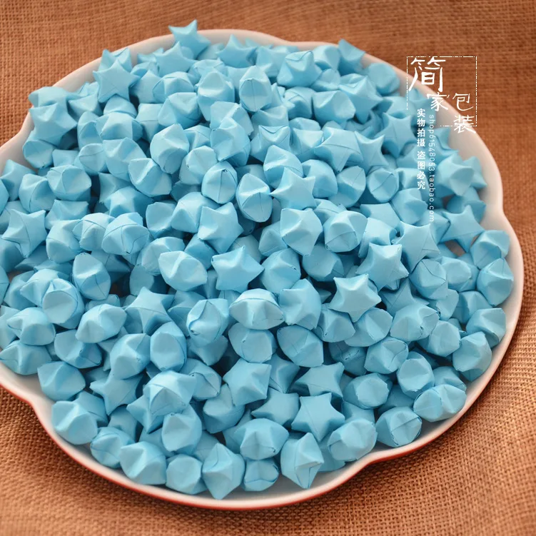 200PCS Handmade Finished Origami Paper Lucky Stars Bight Color Star Decorations For Birthday Baby Shower Anniversary Gift