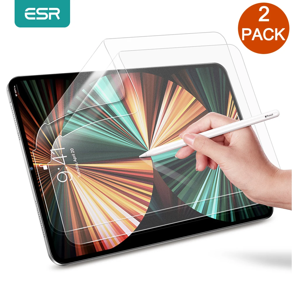 

ESR Paper Feel Screen Protector for iPad Pro 11 12.9 2021/2020/2018 Matte Painting Like Writing on Paper for iPad Pro 11 2021