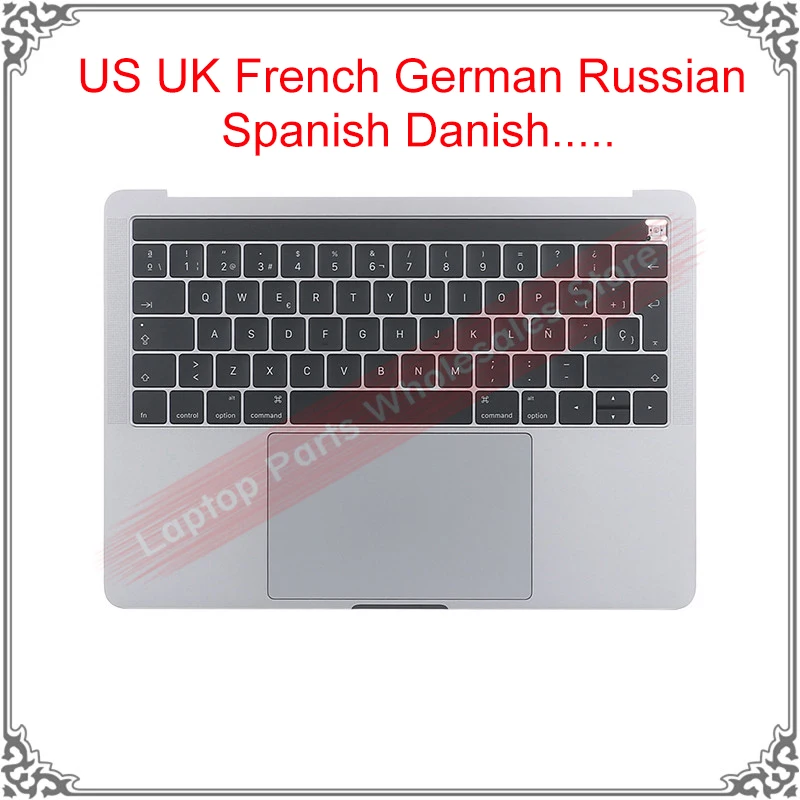 

Original 13" For Macbook Pro Retina A1706 Palmrest TopCase US UK French German RU ES Swedish Keyboard Trackpad A1713 battery