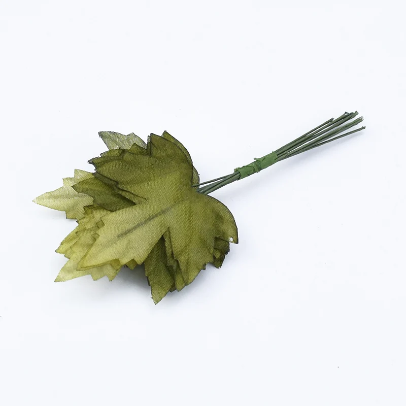 12 Stück Künstliche Blätter aus Seide, Grüne Blätter für Party, Großhandel, Hochzeit, Heimdekoration, Scrapbooking, Basteln, DIY-Geschenkbox, Günstige Kunstpflanzen – Detail 10
