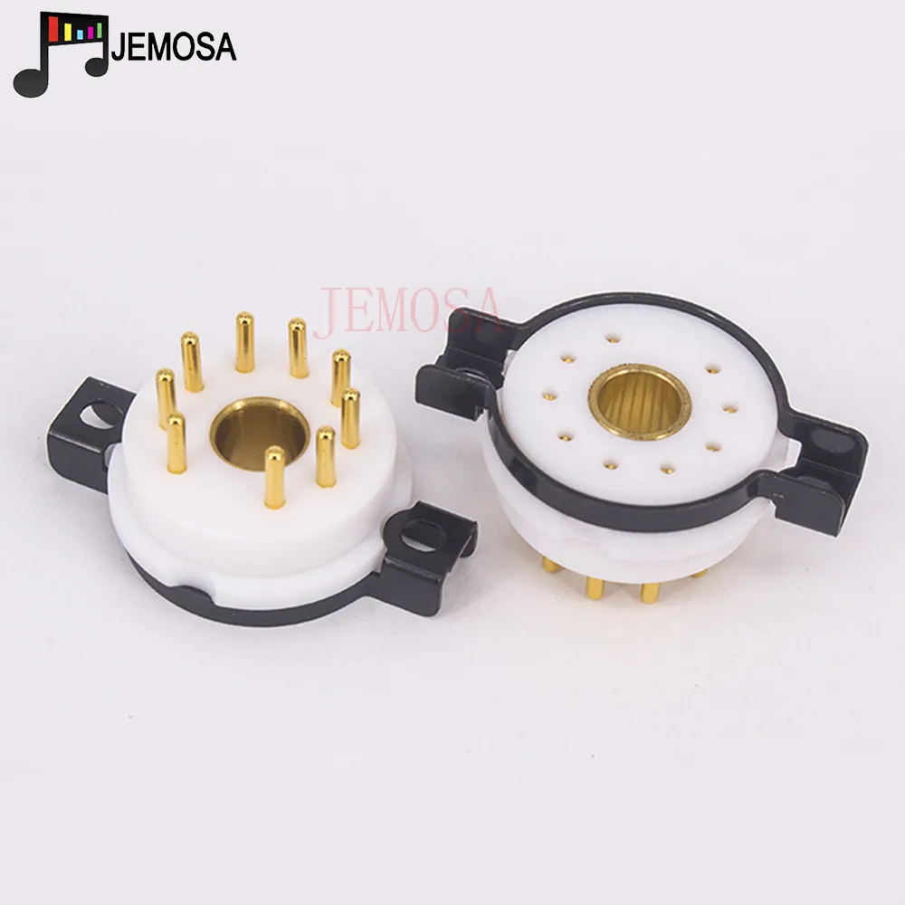 EIZZ Teflon Big 9PIN Tube Socket Gold Plated For WE437 WE429 8233 WE34 WE429 6S45P WE418A HIFI Audio Vacuum Tube Amplifier