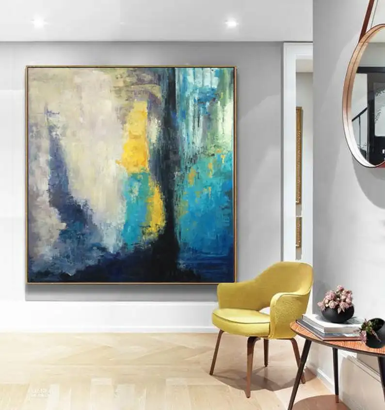 

Large Canvas Art Original Painting Colorful Abstract Painting Contemporary Art Abstract Acrylic Painting Living Room Wall Decor