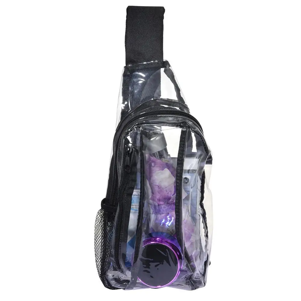 Klar Sling Tasche Mini PVC Crossbody Schulter Rucksack Transparent Casual Brust Daypack Unsex Für Wandern Stadion Oder Konzerte