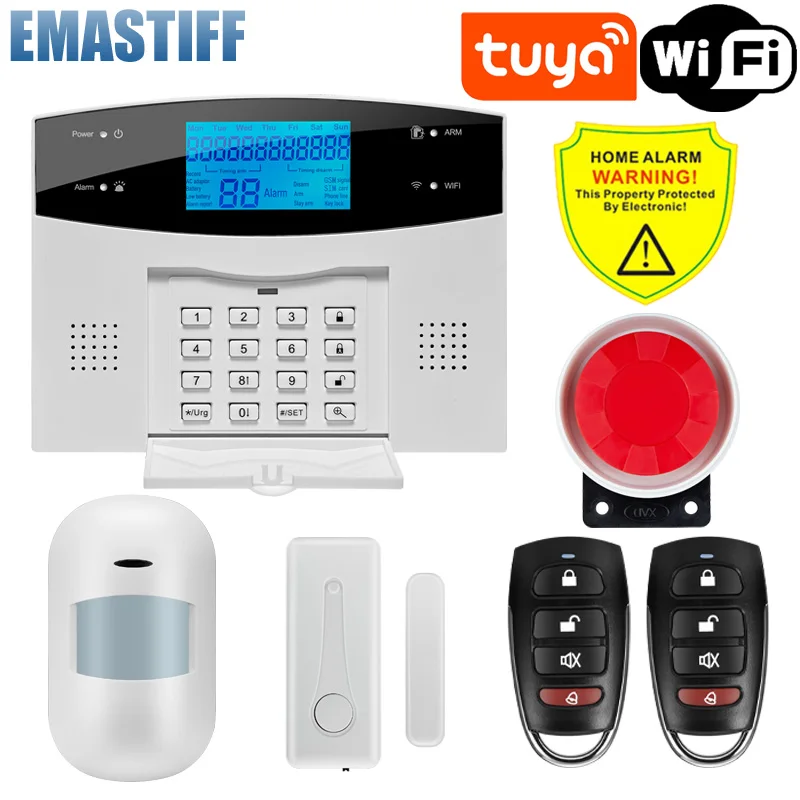 Système d'alarme WIFI sans fil, alarme anti-cambriolage, système d'alarme GSM pour la maison avec ca
