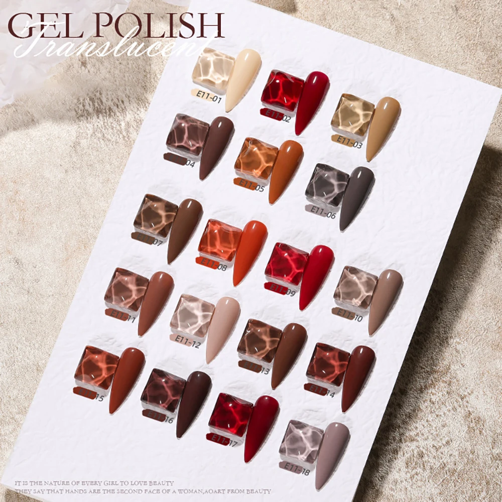 Vendeeni Roman Holiday Series Gel Nail Polish 18 Colors Gray Brown Nail Art Gel Varnish Semi Permanent UV Soak Off Gel Lacquer