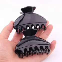 Hair Claw Clips for Women Basic Simple Black Plastic Hair Pin Japanese Girl Crab for Hair Banana Clips Accessories 3 Sizes