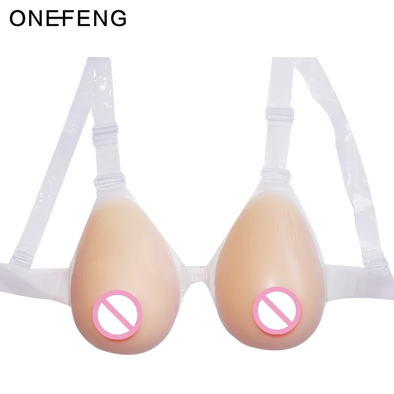 1800-5000g Skin Beige Vivid Soft Natural Transgender Silicone Fake Breast Forms Tear Drop Huge Boobs Artificial