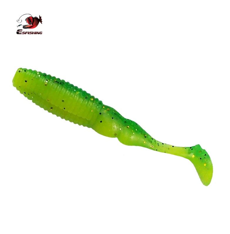 ESFISHING Soft Plastics Silicone Bait Ammonite Shad 75mm 4.6g For Pike Bass Pesca Artificial Fishing Lure Tackle