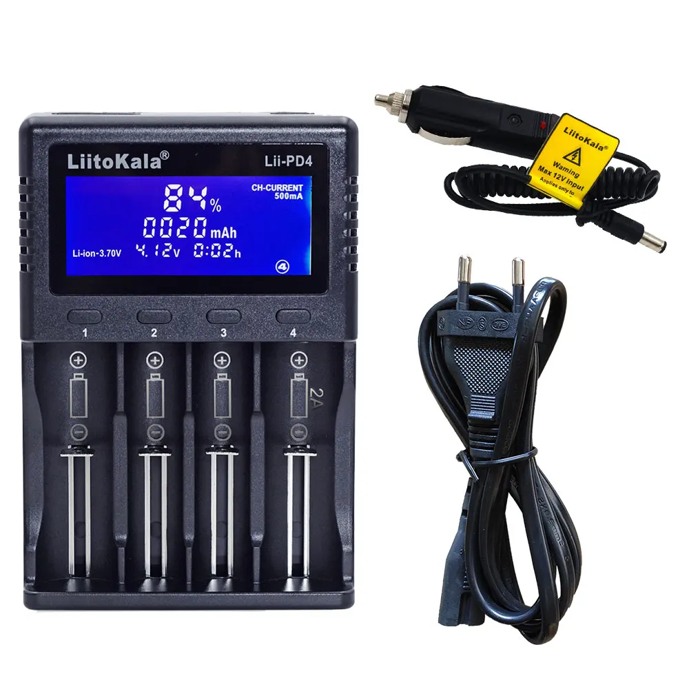 Liitokala Lii-PD2 Lii-PD4 Lii-PL4 Lii-S2 Lii-S4 18650 Battery Charger 3.7V Li-ion 1.2V NiMH 26650 21700 18350 18500 AAA LiFePO4