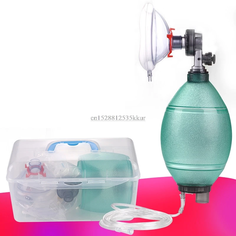 

Manual Resuscitator PVC Adult Oxygen Bag First-Aid kit Tool Simple Breathing Apparatus For Artificial Respiration Oxygen Machine