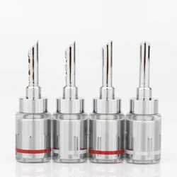 High Quality BA1439R Rhodium Plated Banana Plug Adapter Wire Speaker Connectors For DY Speaker Cable