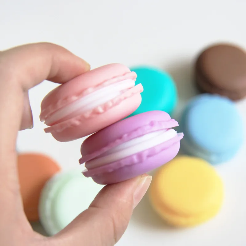 Macaron Storage Box Jewelry Packaging Display Pill Case Candy Color Organizer Home Decoration Small Carrying Cases Size 4 cm