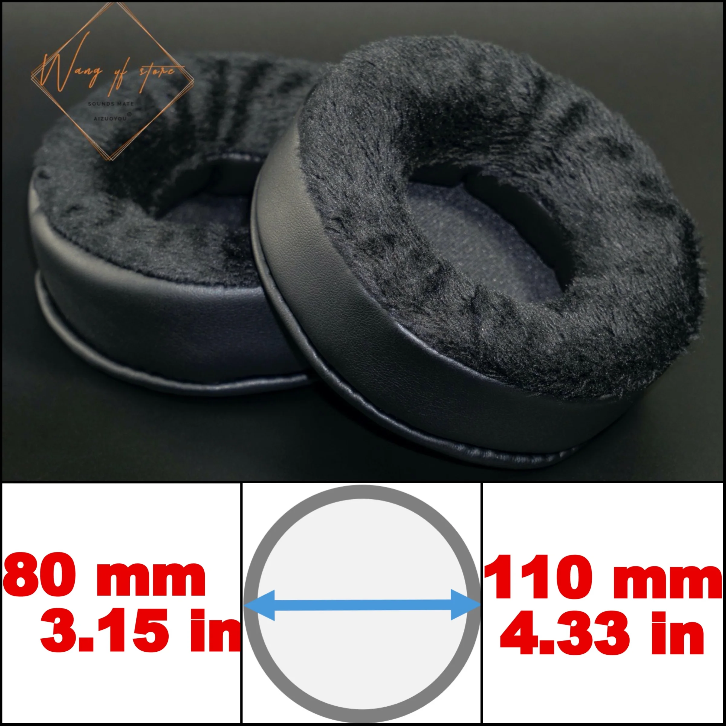 3D bardzo grube miękka pianka wkładki do uszu słuchawki skórzane welurowe aksamitne idealne połączenie-80MM-110mm dla Sennheiser dla Sony dla AKG