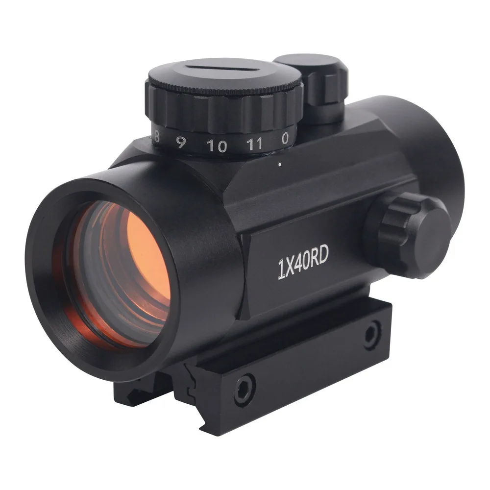 Tactical Hunting Red Dot Optische Sight Holographic 1X40RD Rifle Scope Telescope Suit for 11mm 20mm Mounts Riflescope Aim Point