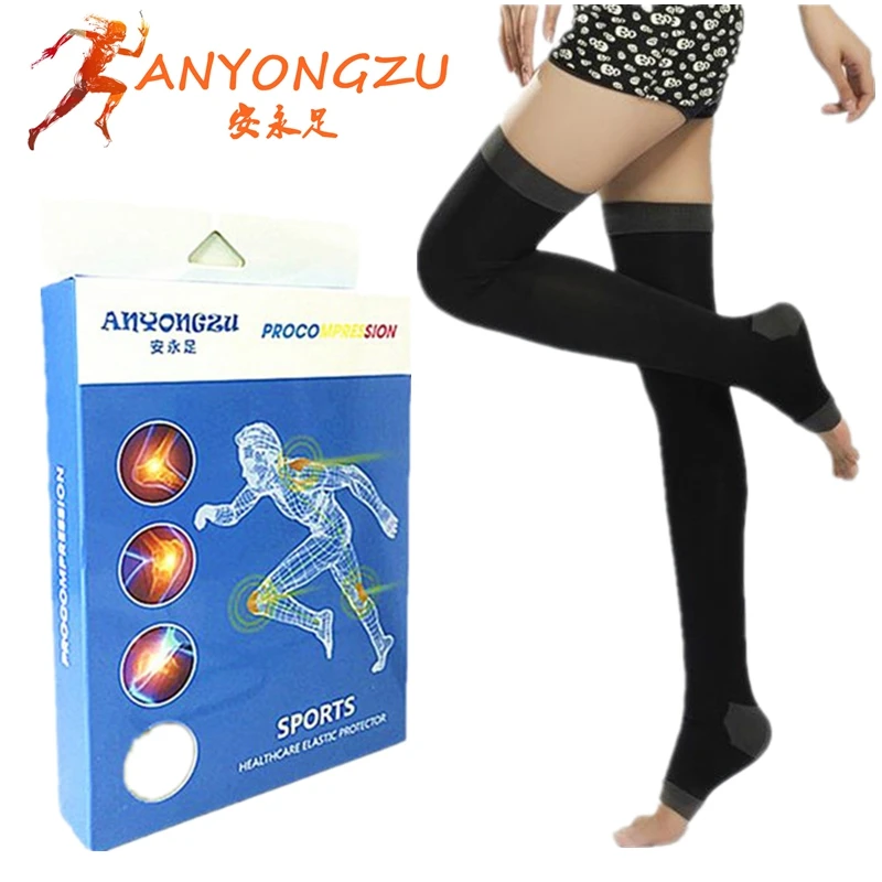 

Anyongzu Candy Colour Night Sleeping Leg-slimming Breathable Socks Delicate Stitches Medical Compression Socks