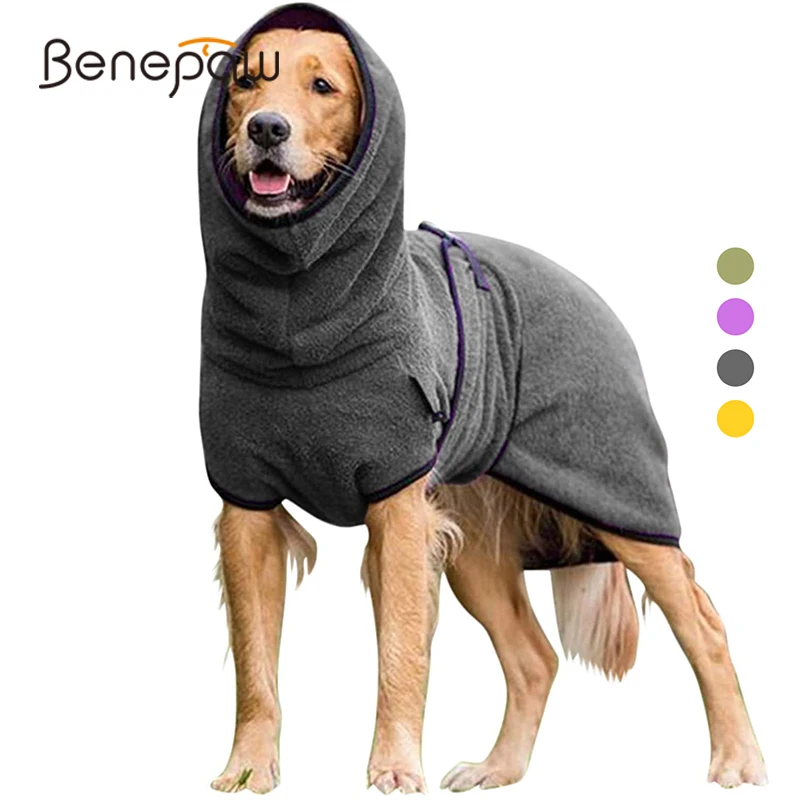 

Benepaw Fashion Winter Dog Jacket Solid Color Warm Puppy Adjustable Pet Vest Coat Hoodies Clothing Soft Fleece Puppy Clothes