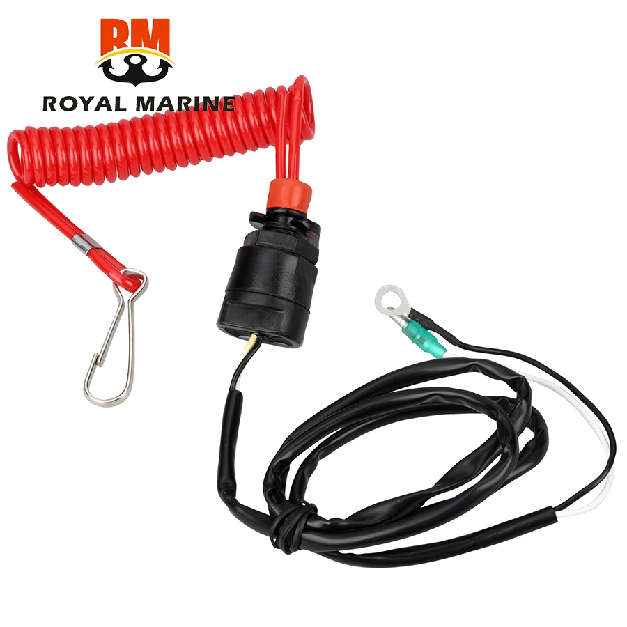 Interruptor de parada y correa de seguridad para Yamaha, piezas de motor fueraborda, 66T-82575, 6E9-82575-09, 6E9-82575