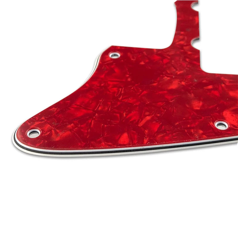 Pleroo Bagian Gitar Kustom-untuk US Fedner Jazzmaster Gitar Listrik Pickguard Blank Wsedikit 2 Pickup Pengganti Pola Api