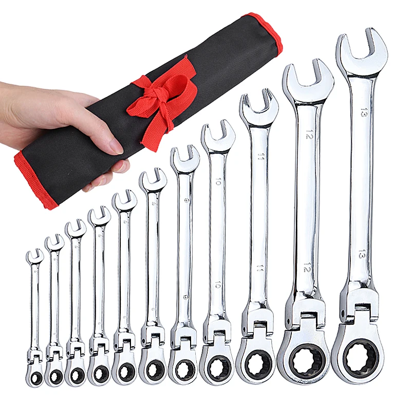 

Adjustable Wrench Combination Key Set Ratchet Wrench Universal Car Repair Tools Ratchet Spanner Metric Wrench Set Hand Tools Nut