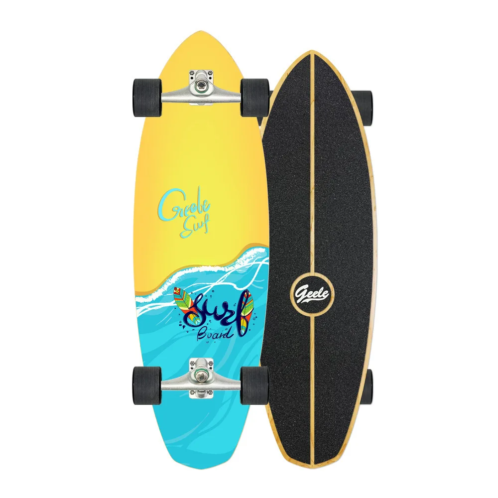 

CX4 4 Wheels Land Surfboard Skateboard Surfskate Professional Adults High Elasticity Stability Bracket Street Fashion Longboard