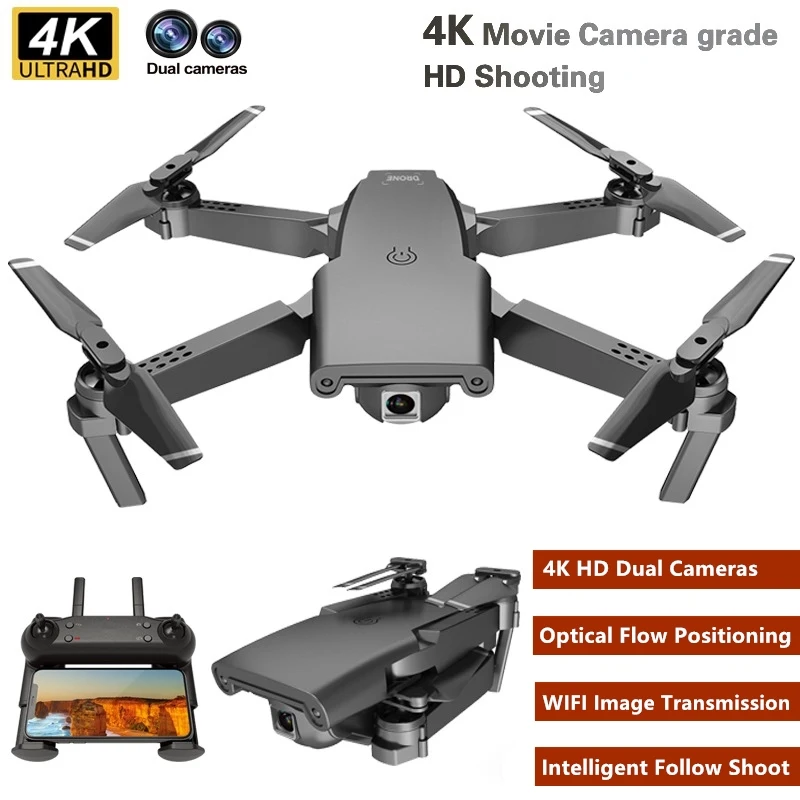 

Optical Flow Positioning RC Drone 4K WIFI Dual Camera Air Pressure Altitude Hold One Key Return Auto Follow Selfie RC Quadcopter