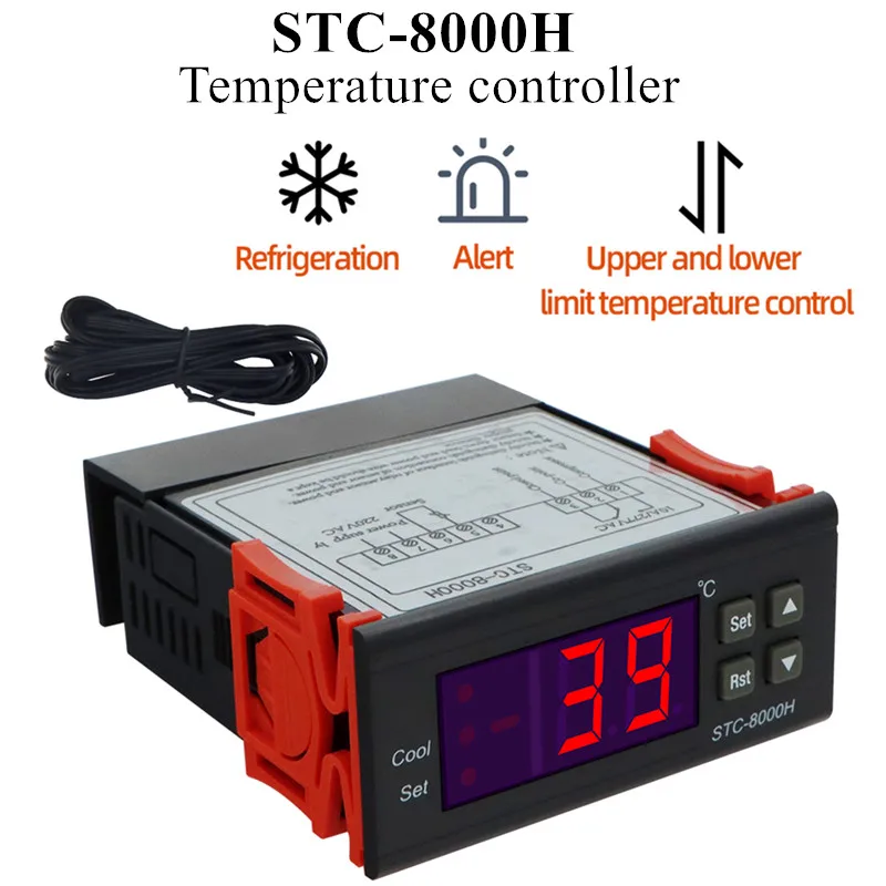 

STC-8000H Microcomputer Temperature controller Thermostat fridge temperature controller Thermoregulatorre with Heating Cooling