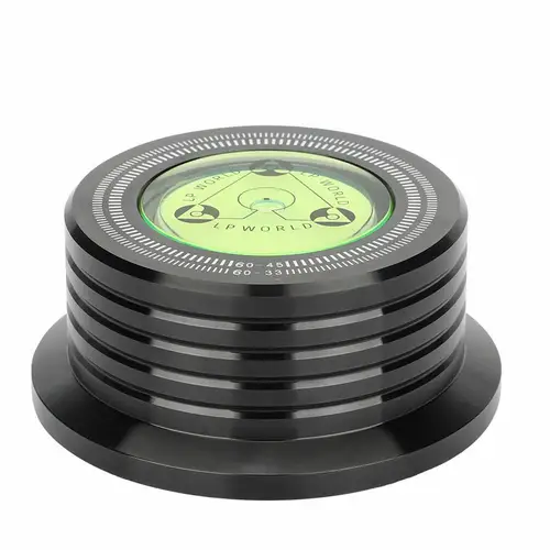 Imagen 2 del producto Estabilizador de grabación LP, tocadiscos Universal de vinilo, reproductor de aluminio con abrazadera estabilizadora de nivel, peso de aleación, 60hz, 1 Uds.