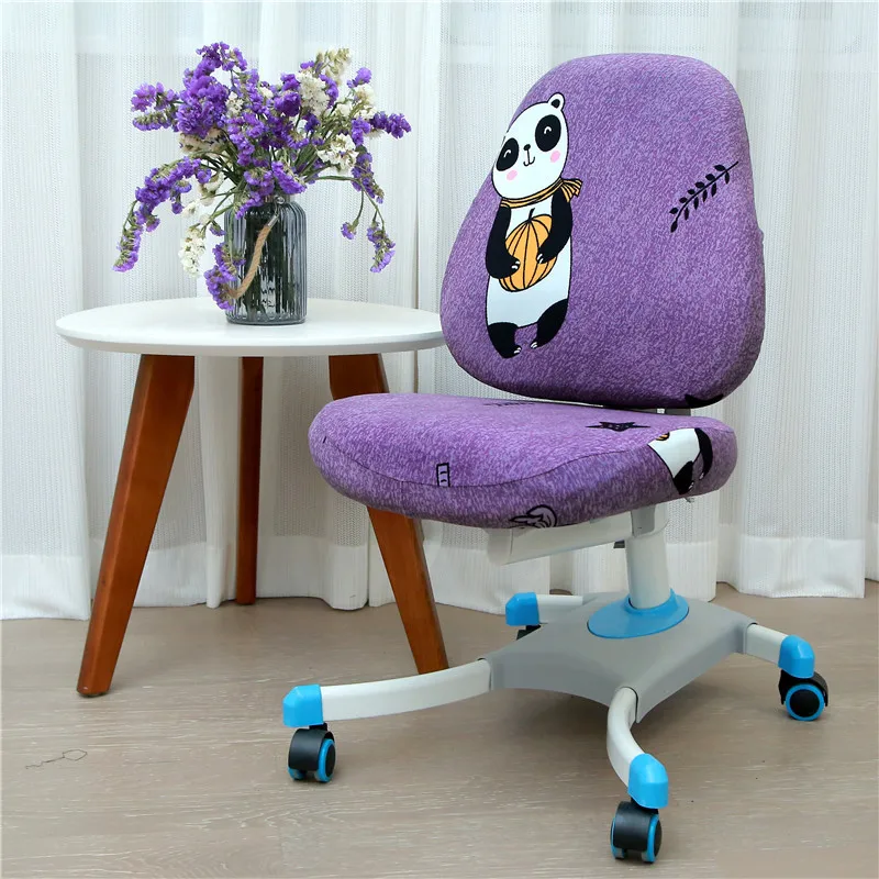 1 Set Children's Study Chair Cover Elastic Student Rotating Lift Seat Writing Chair Cover Split Office Computer Seat Slipcover