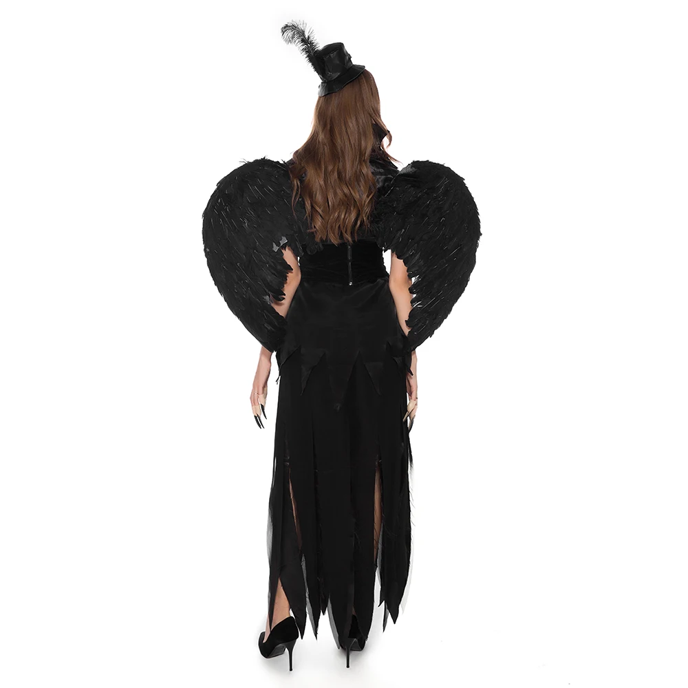 Sexy Dark Angel Cosplay Kostüm Frauen Halloween Rolle Spielen Engel Cosplay Phantasie Party Kleid Up Karneval Fantasia Outfit